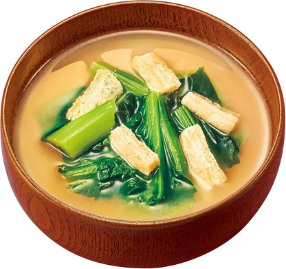 いつものおみそ汁 小松菜 1食 | フリーズドライ 味噌汁 シャキシャキ小松菜とふんわり油揚げ 即席みそ汁 日本の味