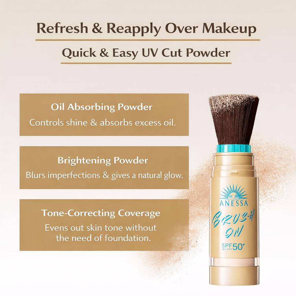 アネッサ(ANESSA) パーフェクトUV ブラッシュオンパウダー 3g SPF50+ PA++++｜メイクの上から塗り直しOK 皮脂吸着 透明感 UVパウダー