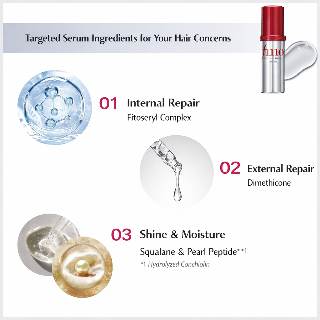 Fino Premium Touch Rich Serum Hair Oil 70ml | Damage Repair, Shiny Hair, Moisturizing Hair Care