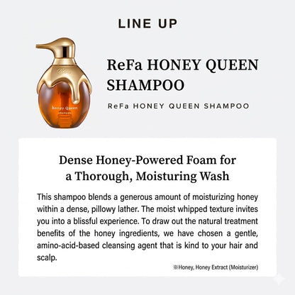 リファ ハニークイーン シャンプー 500mL｜保湿 ダメージケア はちみつ美容 ツヤ髪 しっとり 日本製 ReFa Honey Queen