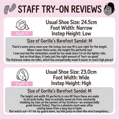 Doshisha Barefoot Gorilla Sandals Slippers (Black) | Just Slip On for Sole Stimulation Hidden Gorilla Sole Squishy Spherical Design Ultra-Lightweight EVA Material Refreshing Sandals Room Shoes Indoor/Outdoor Use
