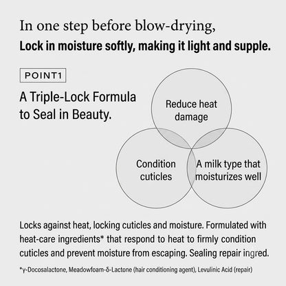 リファ ロックトリートメント 100g | MTG ReFa LOCK TREATMENT 洗い流さないヘアトリートメント アイロン前 ミルク クリーム ダメージ補修 キープ 正規品 日本製