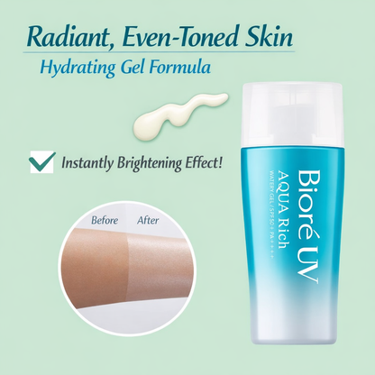 ビオレUV アクアリッチ ウォータリージェル SPF50+ PA++++ 日焼け止め 70ml ホワイトミュゲの香り