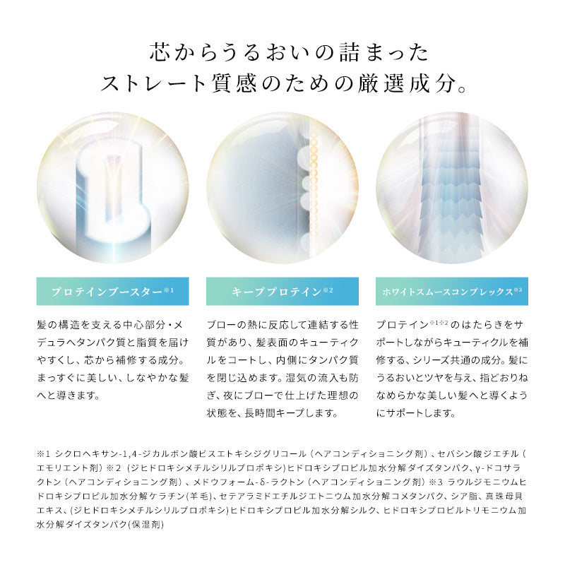 リファ ミルクプロテイン トリートメント ストレート 500g｜うねりケア さらさら ストレートヘア 保湿 ダメージケア 日本製 ReFa