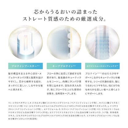 リファ ミルクプロテイン トリートメント ストレート 500g｜うねりケア さらさら ストレートヘア 保湿 ダメージケア 日本製 ReFa