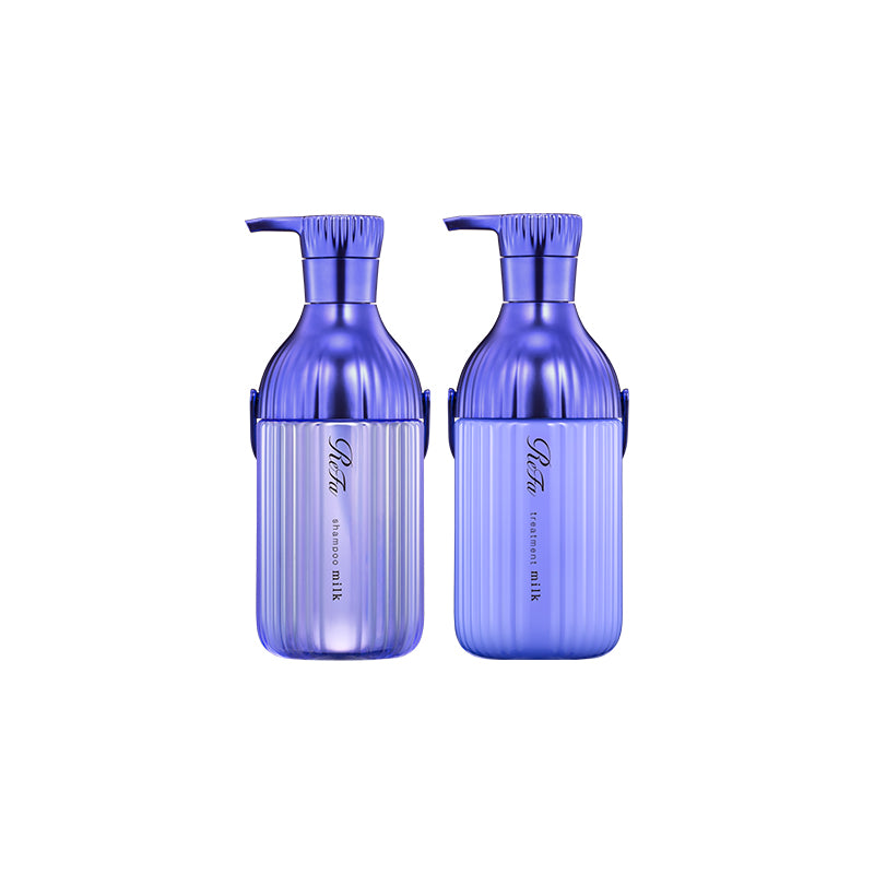 ReFa Milk Protein Shampoo & Treatment Sleep Set (500mL/500g each) | Night Repair While You Sleep | Milk Protein | Salon Quality
