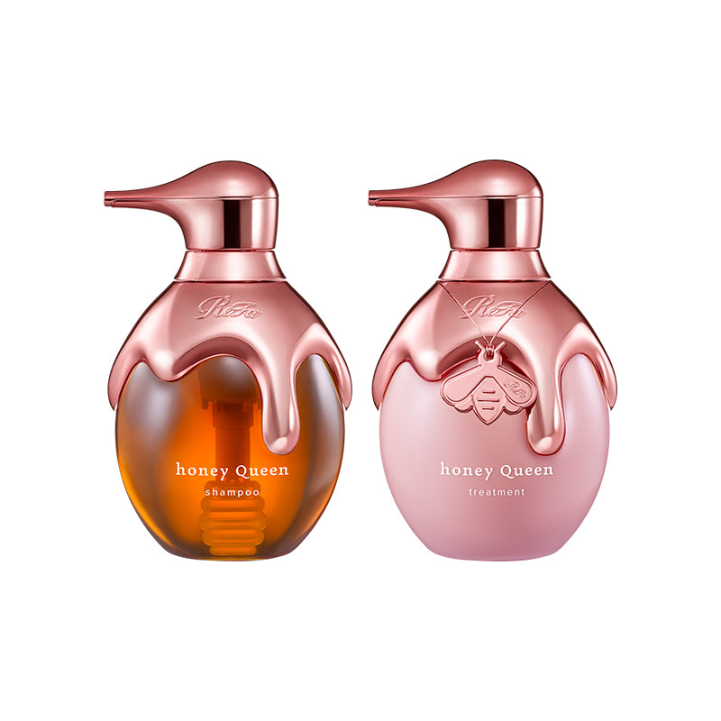 ReFa Honey Queen Shampoo & Treatment Rose 2-Piece Set (500mL/500g each) | Frizz Care, Rich Honey Foam, Salon Quality