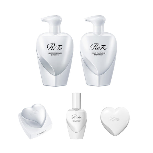 ReFa Heart Fragrance Complete Set Milk White | Out-bath Hair Milk Damage Repair Moisturizing Gift MTG Japanese Hair Care