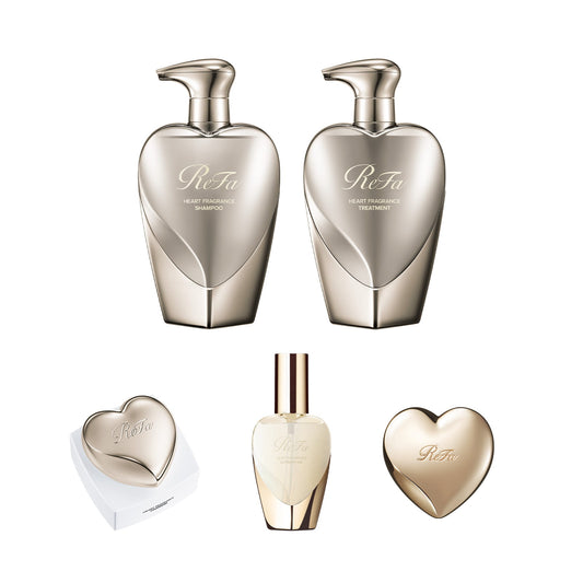 ReFa HEART FRAGRANCE Complete Set Oil Champagne Gold | Leave-in Hair Oil Damage Repair Gift MTG Japanese Hair Care