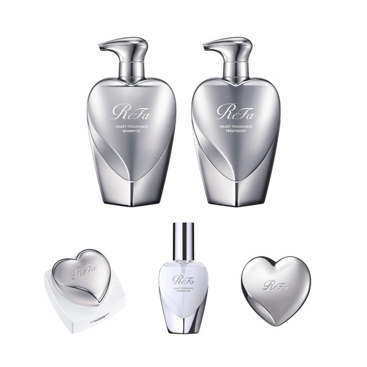 ReFa HEART FRAGRANCE Complete Set Oil Silver | Outbath Hair Oil Damage Repair Gift MTG Japanese Haircare