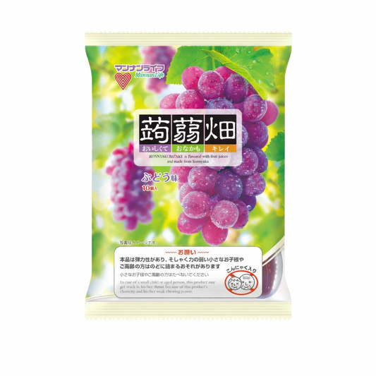 マンナンライフ 蒟蒻畑 ぶどう味 25g×10個 こんにゃくゼリー 個包装 フルーツゼリー