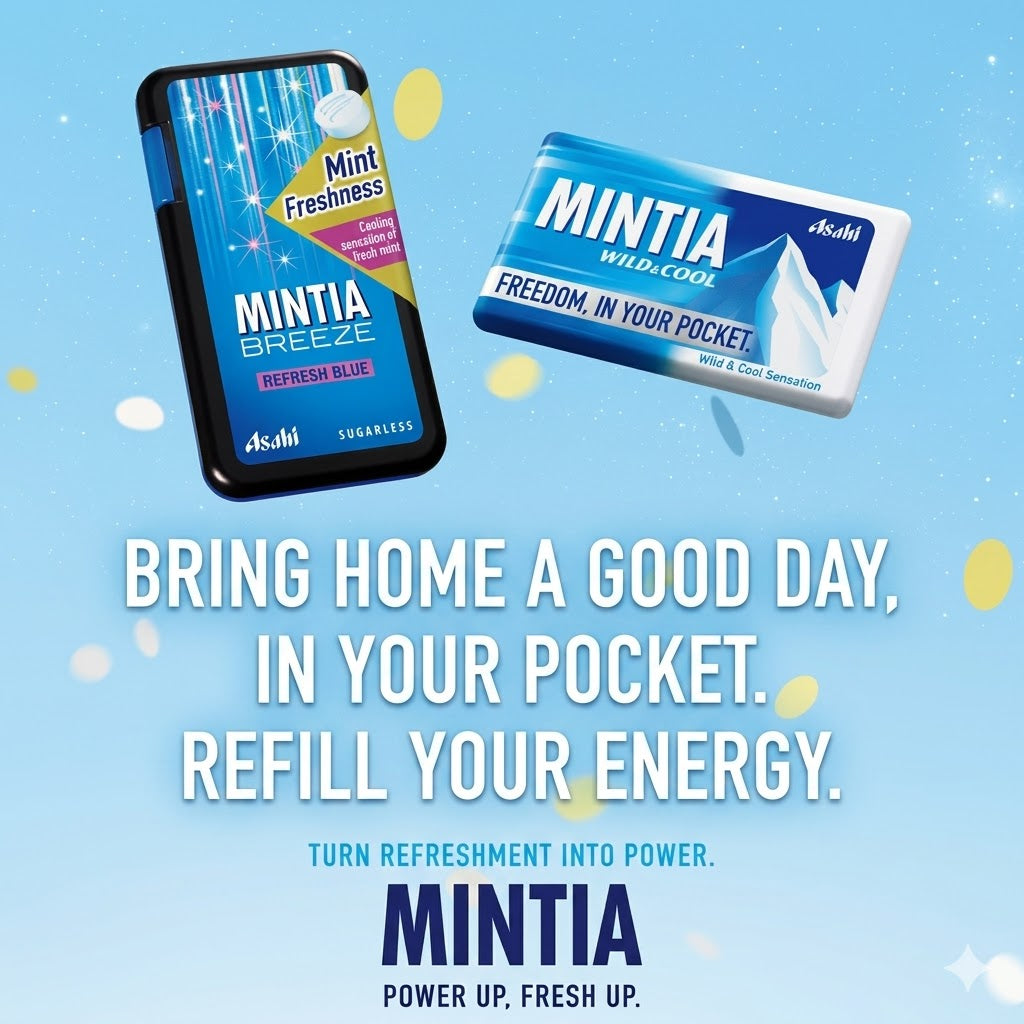 Asahi MINTIA +VOiCE Lemon Ginger 30 Tablets | Refreshing Tablets | Confectionery | Refreshing Mint | Made in Japan Asahi MINTIA