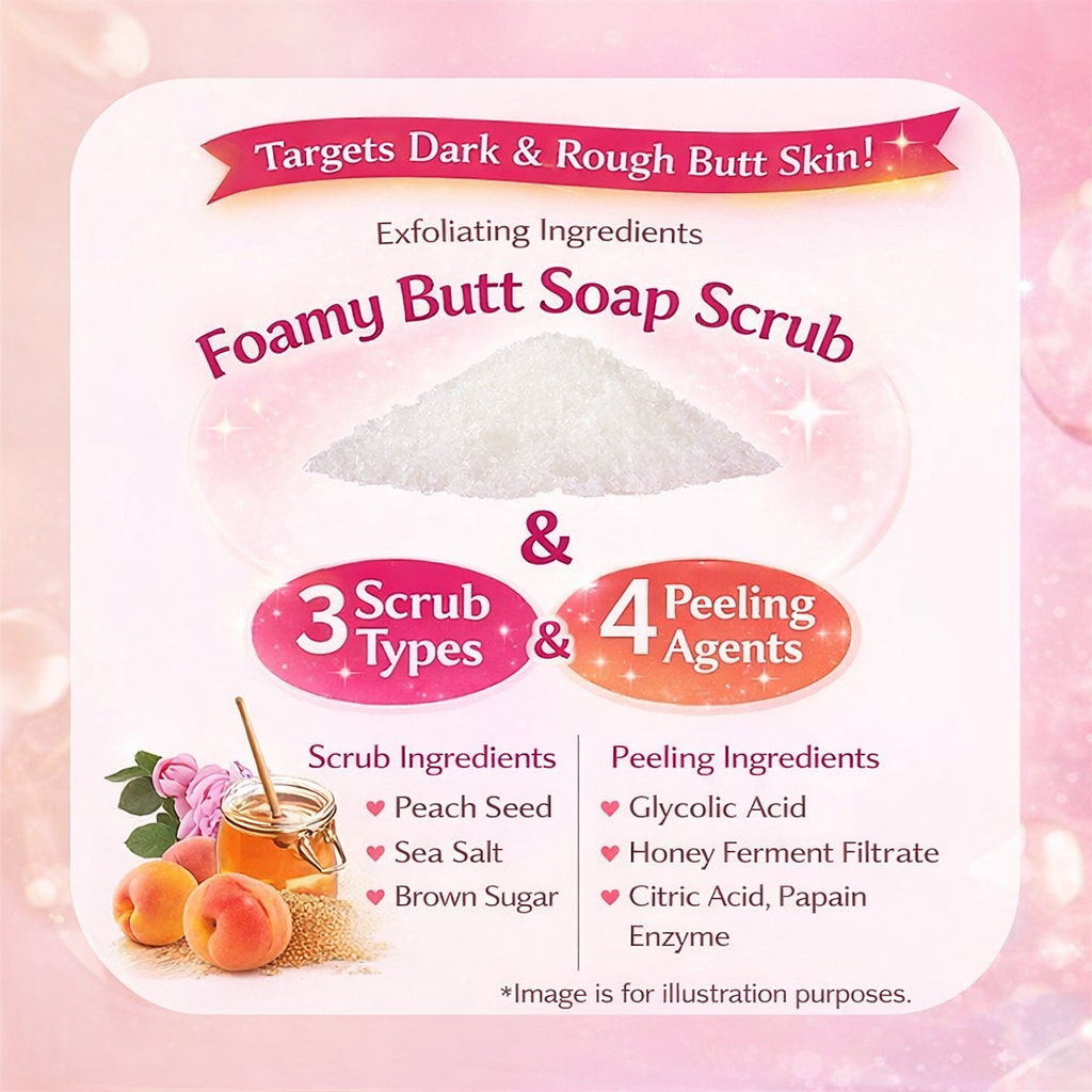 Koisuru Oshiri Soap Scrub, Sweet Peach Scent, 180g