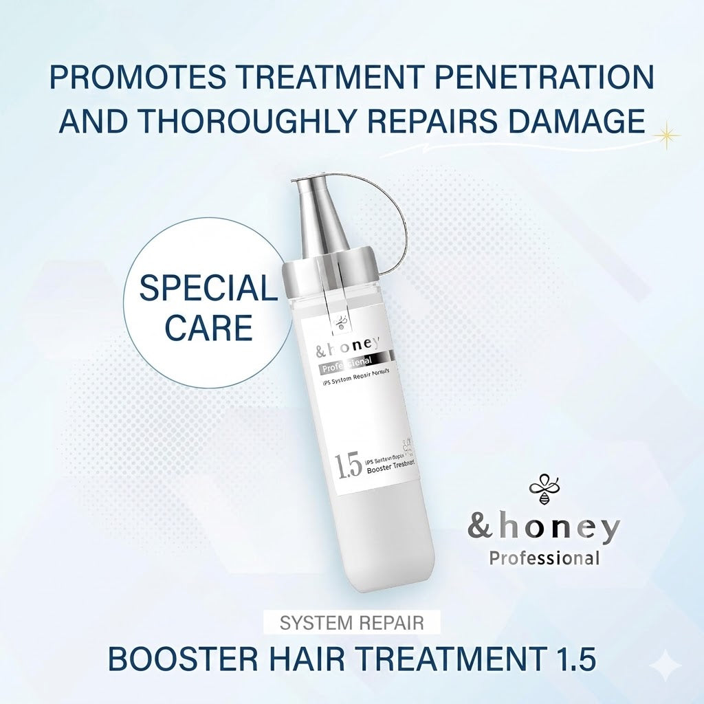 &honey アンドハニー プロフェッショナル システムリペア ブースターヘアトリートメント 1.5 200g（サロンクオリティ・浸透導入スペシャルケア）