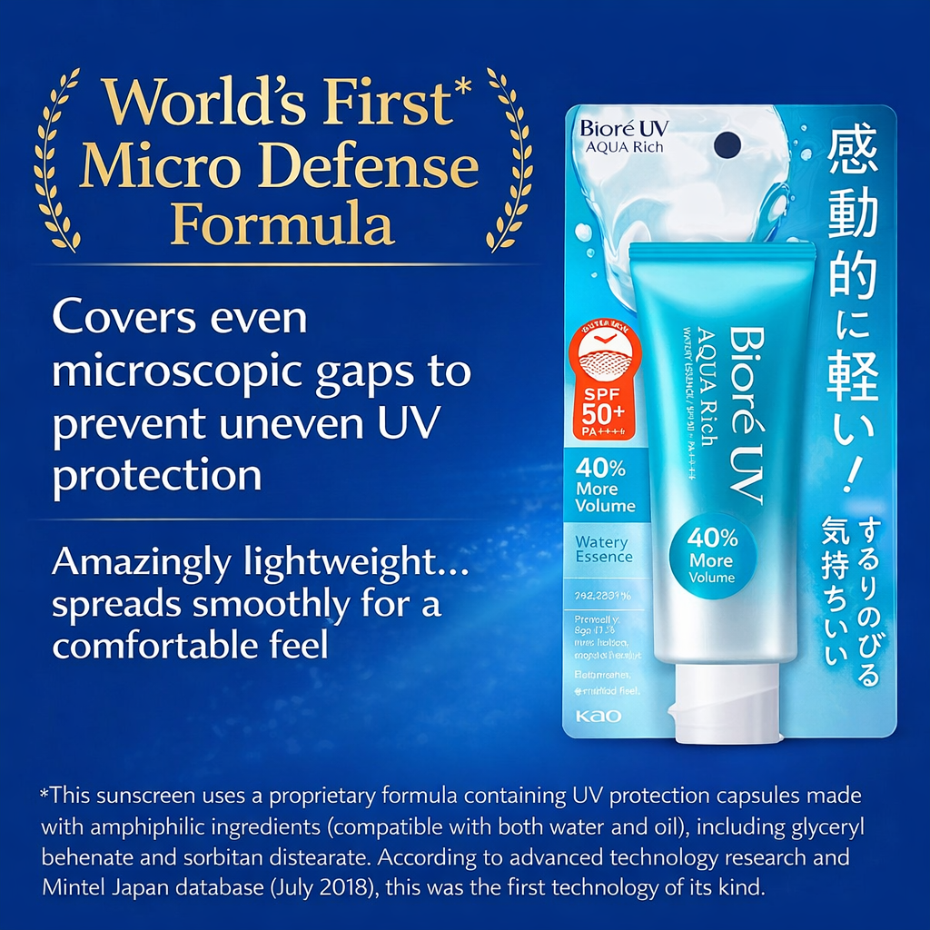 ビオレUV アクアリッチ ウォータリーエッセンス SPF50+ PA++++ 日焼け止め 70g スーパーウォータープルーフ UVケア