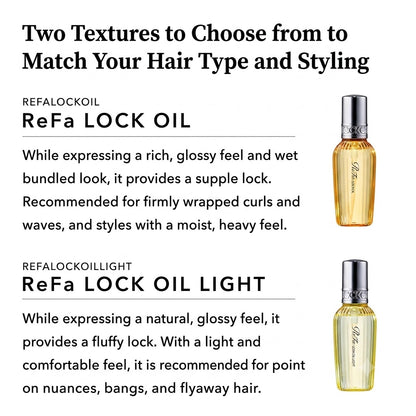 ReFa LOCK OIL 100ml | MTG ReFa LOCK OIL Curl Straight Keep Hair Oil Styling Heat Damage Repair Moisturized Shiny Hair Authentic Made in Japan