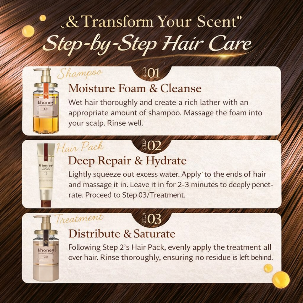 &honey (アンドハニー) メルティ モイストリペア 3点セット[ シャンプー/トリートメント/ヘアパック ]