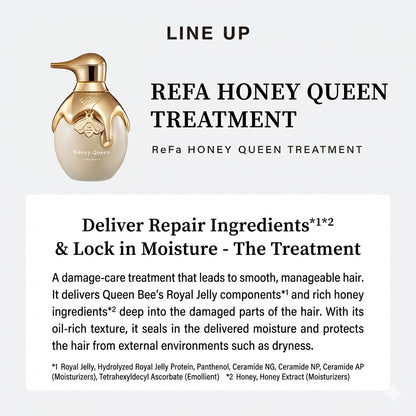 リファ ハニークイーン シャンプー 500mL｜保湿 ダメージケア はちみつ美容 ツヤ髪 しっとり 日本製 ReFa Honey Queen