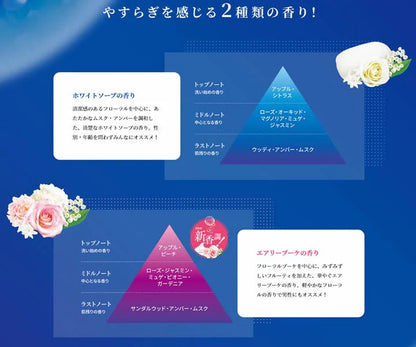 Cow Brand Bouncia Body Soap, White Soap Scent, Pump, 480ml