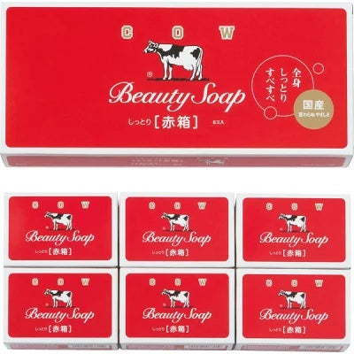 Japanese Cow Brand milk soap red box 6 pack
