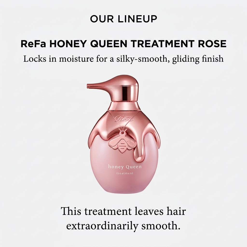 ReFa Honey Queen Leave-In Treatment Rose 130mL | Leave-in Treatment Frizz Control Hair Serum Salon Quality