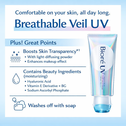 ビオレUV アクアリッチ エアリーホールドクリーム SPF50+ PA++++ 70g｜ベタつかない・軽い・保湿UV