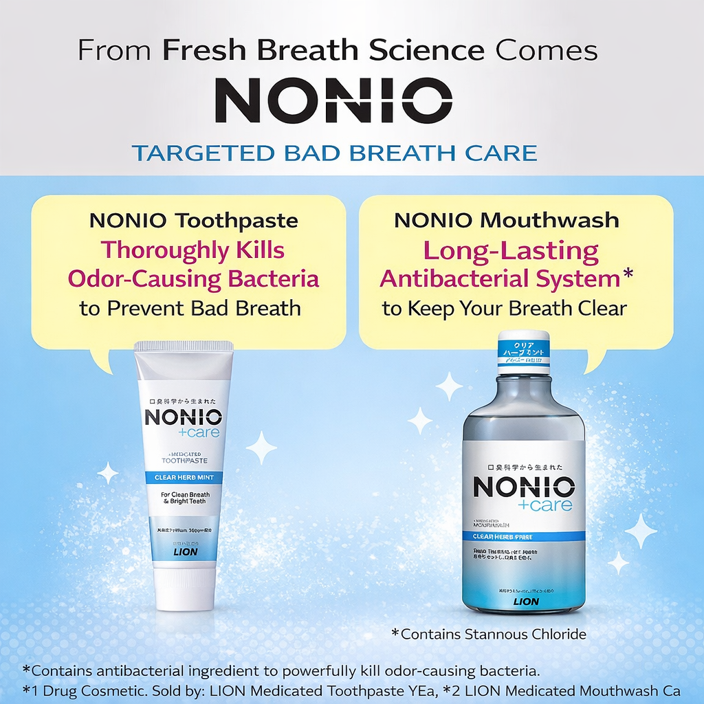 【医薬部外品】NONIO ノニオ ピュアリーミント 歯磨き粉 130g 口臭予防 殺菌 フッ素1450ppm 虫歯予防 LION Purely Mint Toothpaste