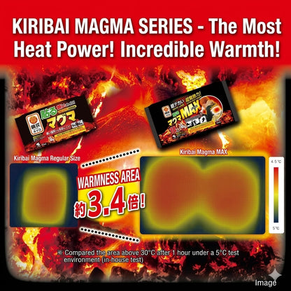 桐灰カイロ 貼るマグマ MAX 4個入｜超高温タイプ 貼るカイロ 強力発熱 防寒 冷え対策 日本製