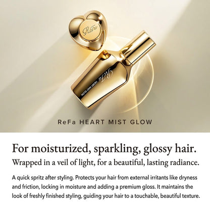 ReFa Heart Mist Glow 150mL | Stylish Finishing Hair Mist, Moisture & Gloss Keeper, Damage Repair, Shiny Blossom Scent, Present/Gift, MTG Japanese Hair Care