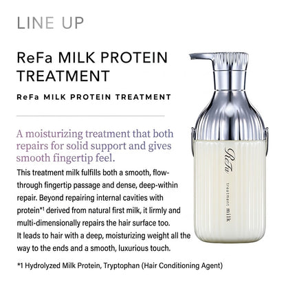 リファ ミルクプロテイン シャンプー 500mL｜うねりケア さらさら なめらか 保湿 ダメージケア 日本製 ReFa