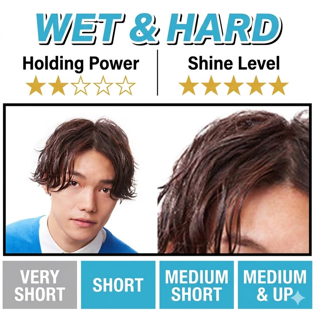 ギャツビー ムービングラバー クールウェット 80g マンダム ヘアワックス メンズ 濡れ髪 ツヤ グロス ジェル 整髪料 GATSBY