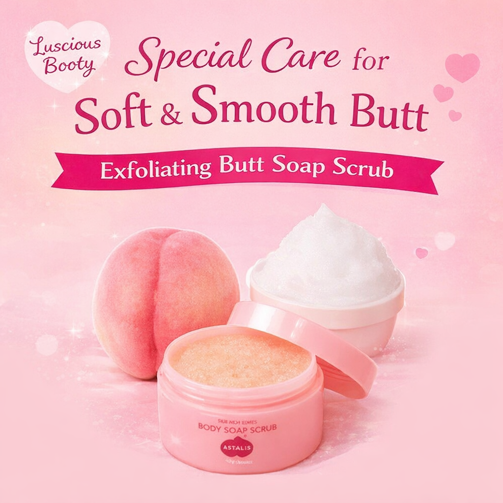 Koisuru Oshiri Soap Scrub, Sweet Peach Scent, 180g