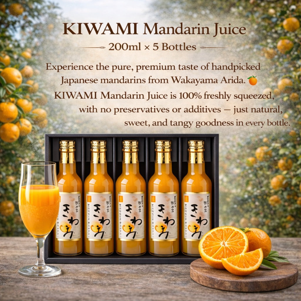 Kishu Wakayama mandarin juice Kiwami 200ml x 5 bottles from Japan
