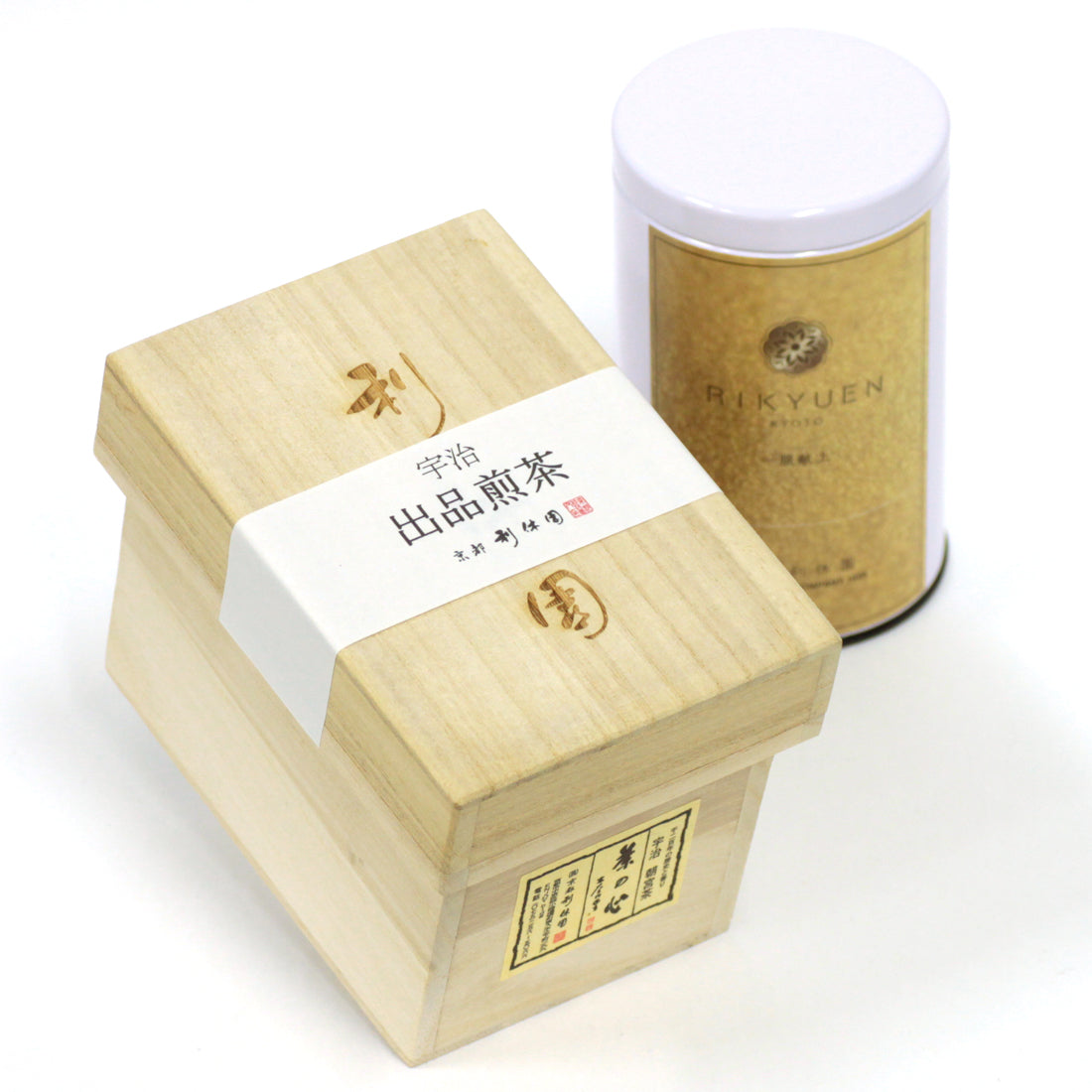 Premium Kuradashi Uji sencha tea 100g in wooden gift box from Kyoto Japan
