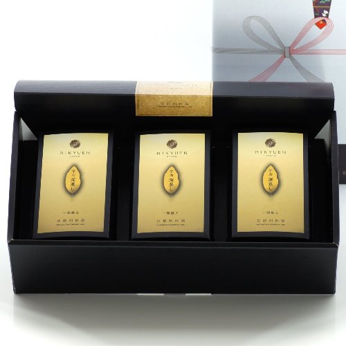 Premium Uji fukamushi deep steamed green tea three bottle set from Kyoto Japan
