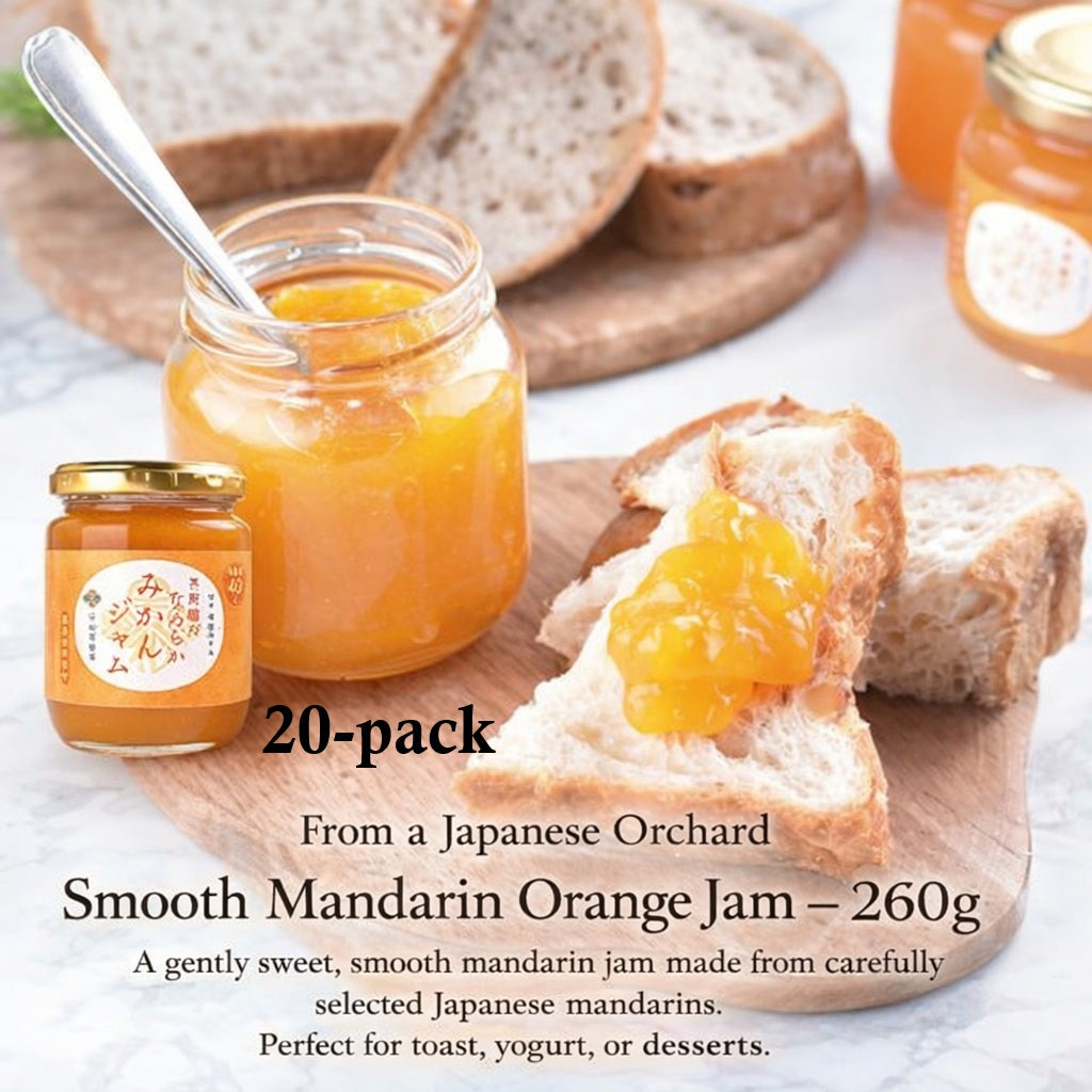 Japanese smooth mandarin jam 260g twenty jar bulk set from orchard

