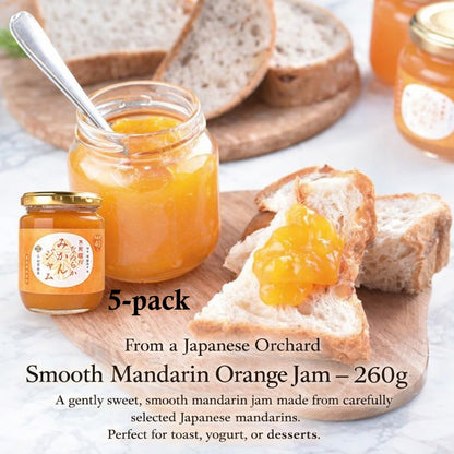 Japanese smooth mandarin jam 260g five jar set from orchard
