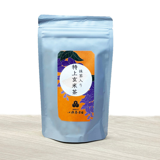 小原春香園 特上玄米茶 抹茶入り 70g | 創業明治八年 老舗茶舗 宇治抹茶＆特上煎茶＆国産炒り玄米 鮮やかな水色とまろやかな旨味 低カフェイン ギフト プレゼント 日本のお茶